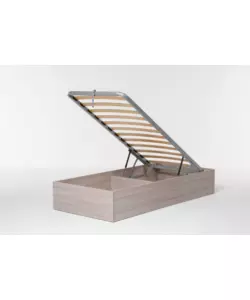 LETTO SINGOLO CONTENITORE "BED BOX" OLMO NATURALE 90X190 CM